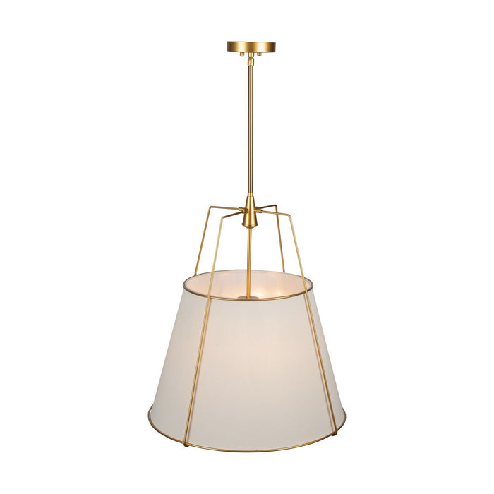 Artcraft SC13364BR Four Light Pendant, Brass