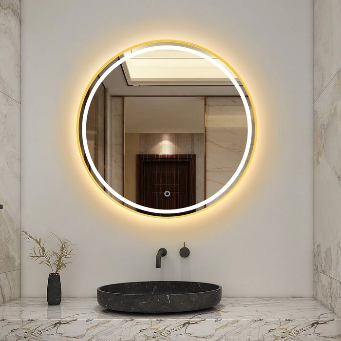 Artcraft AM351 LED Mirror, Brushed Brass