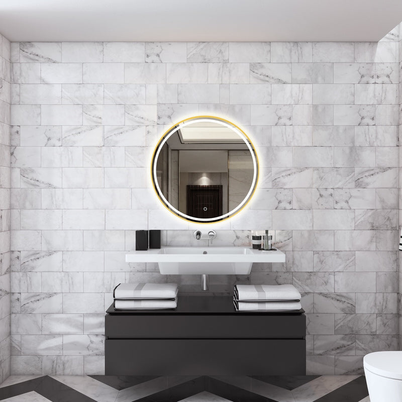 Artcraft AM351 LED Mirror, Brushed Brass