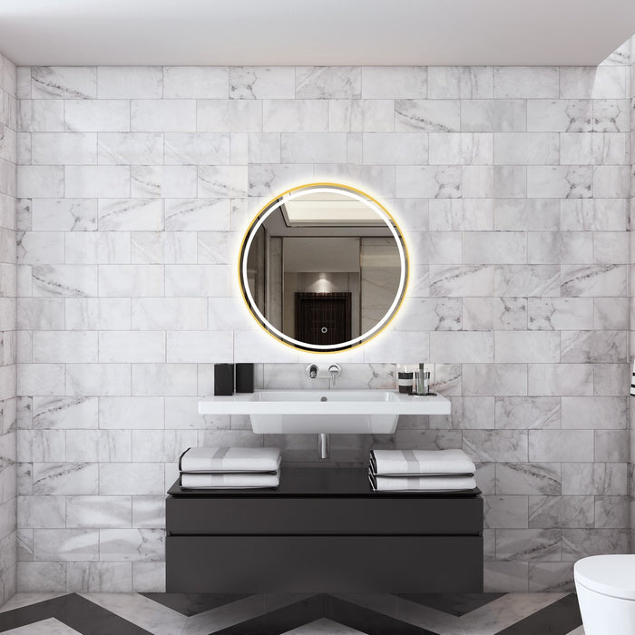 Artcraft AM351 LED Mirror, Brushed Brass