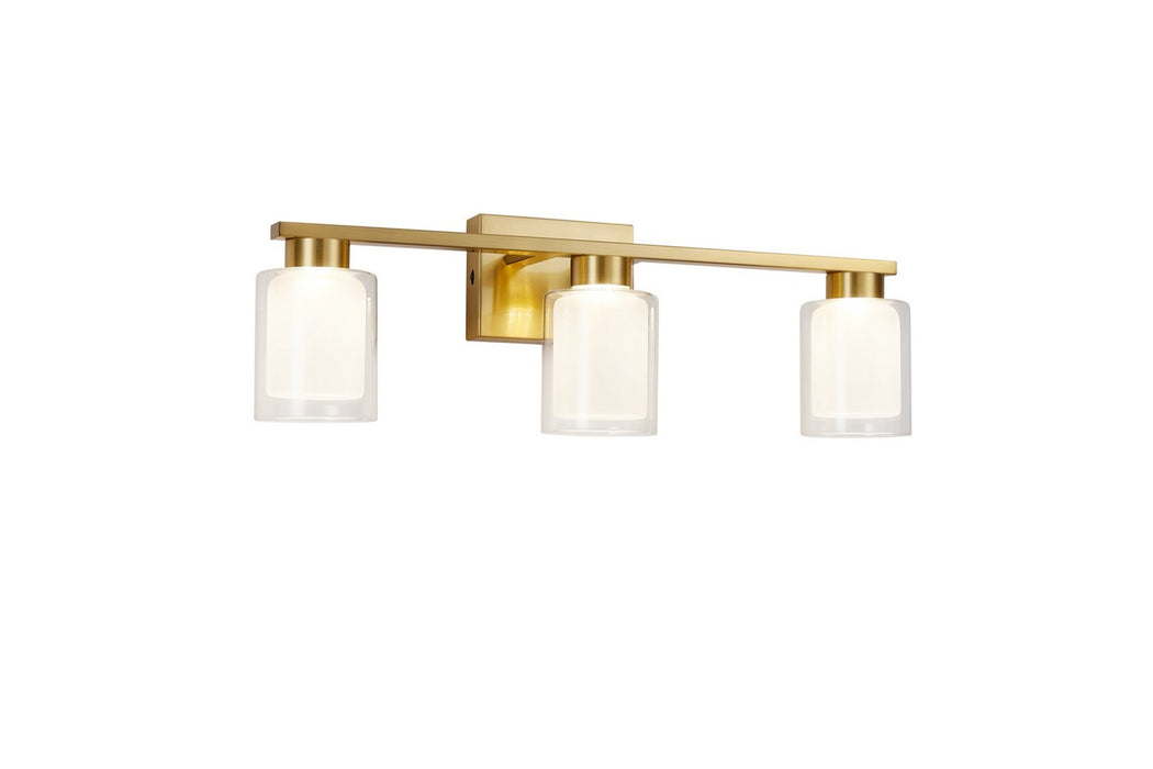 Artcraft AC7393BR LED Bathroom Vanity, Brass