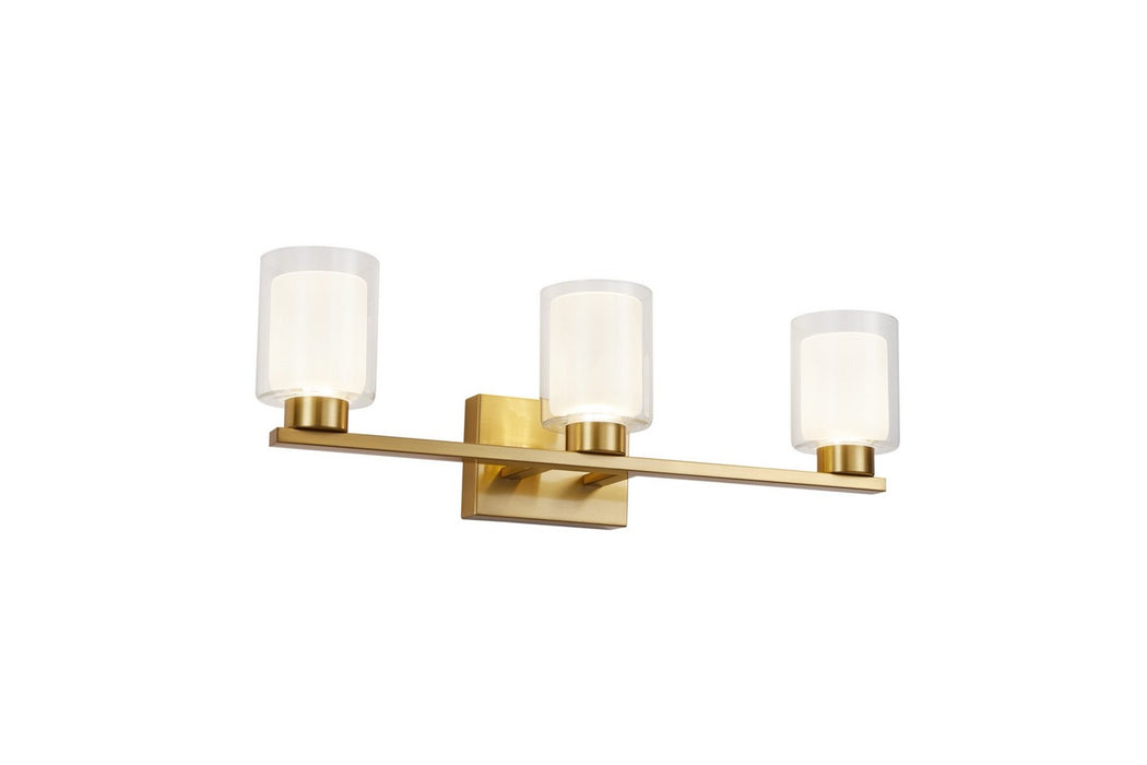 Artcraft AC7393BR LED Bathroom Vanity, Brass