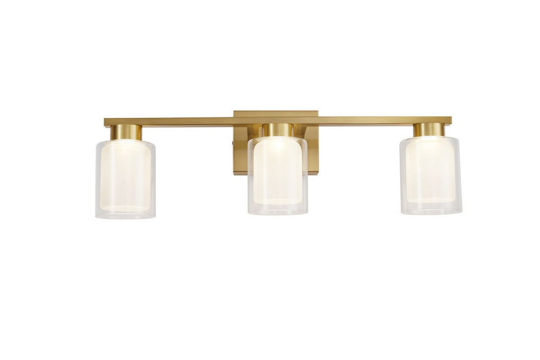 Artcraft AC7393BR LED Bathroom Vanity, Brass