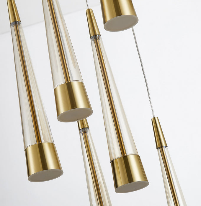 Artcraft AC6829BR LED Chandelier, Brass