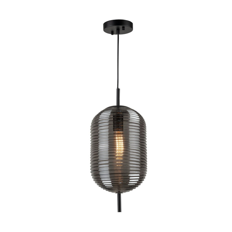 Artcraft AC10631BK One Light Pendant, Black