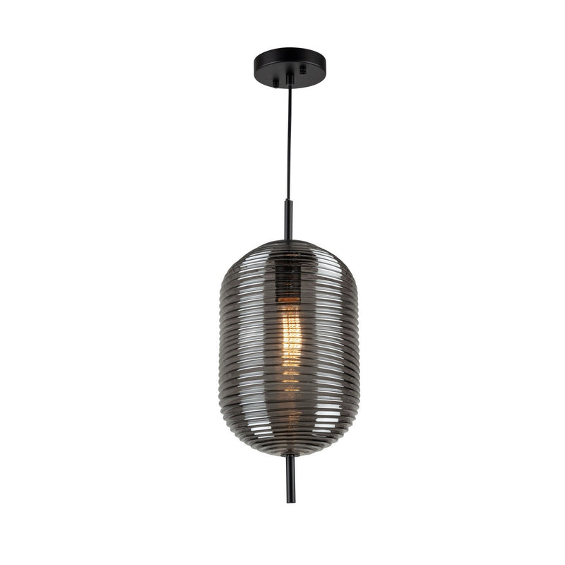 Artcraft AC10631BK One Light Pendant, Black
