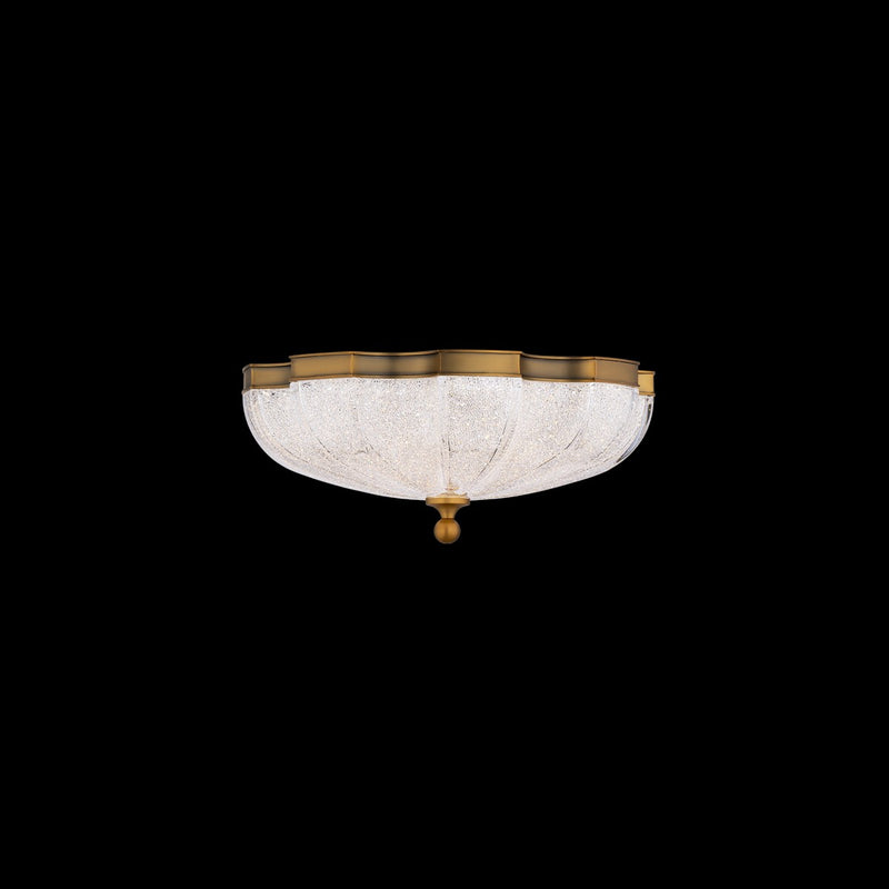 Schonbek S2516-700R LED Flush Mount, Aged Brass