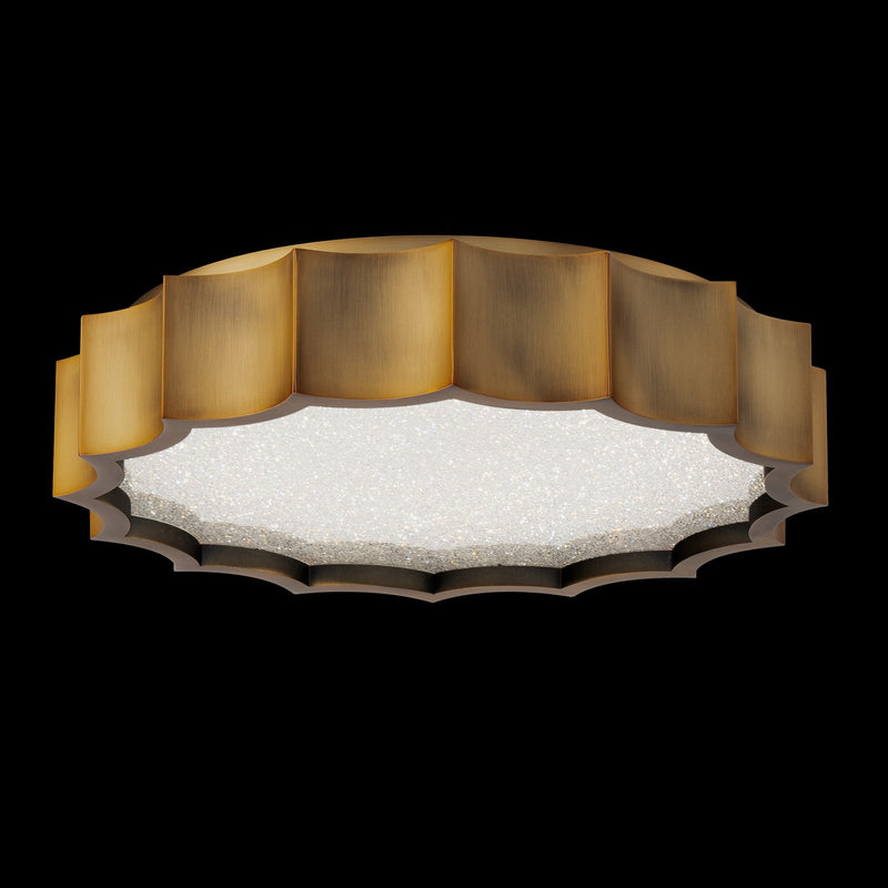 Schonbek S8416-700R LED Flush Mount, Aged Brass