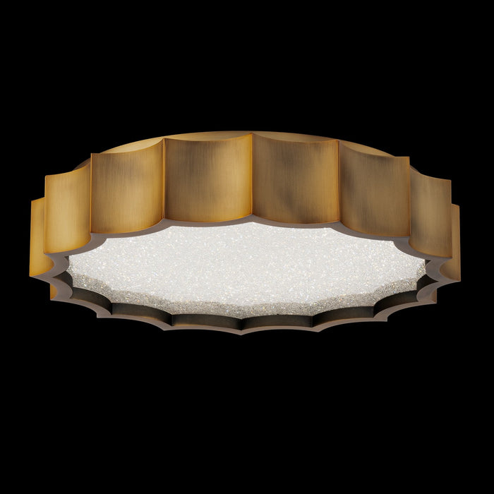 Schonbek S8416-700R LED Flush Mount, Aged Brass