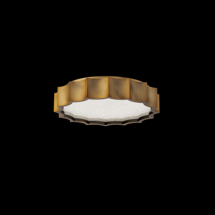 Schonbek S8416-700R LED Flush Mount, Aged Brass