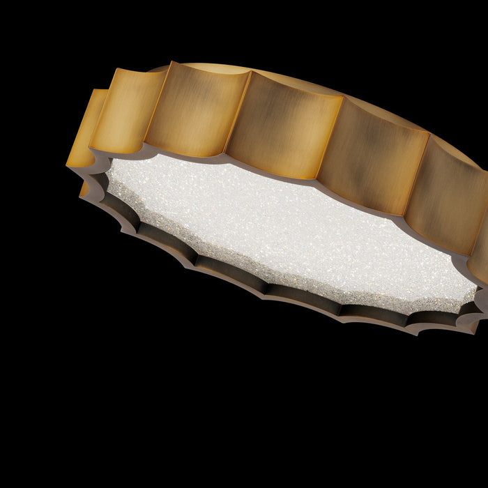 Schonbek S8416-700R LED Flush Mount, Aged Brass