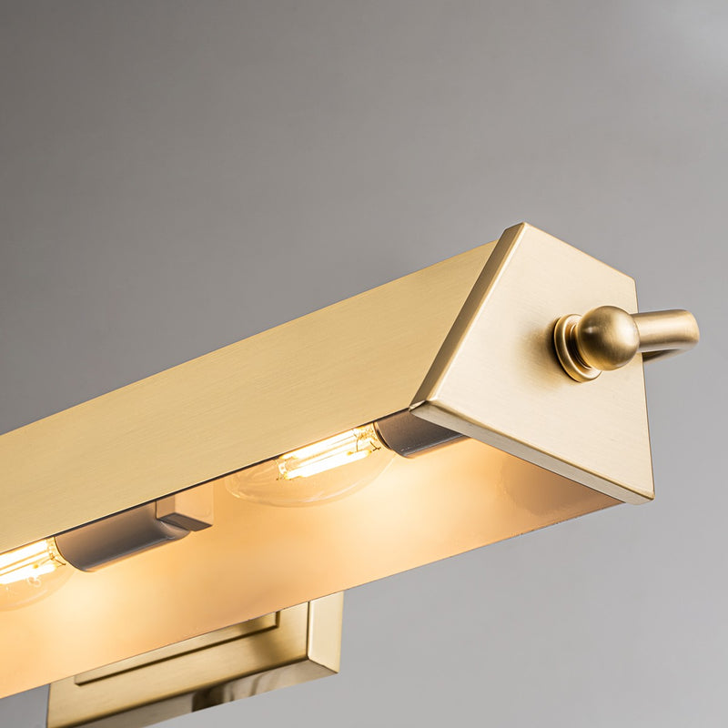 Lucas + McKearn CADE-PLL-BB Four Light Picture Light, Brushed Brass
