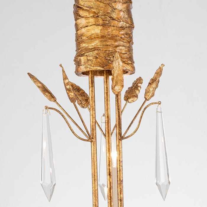 Lucas + McKearn CH7407G-3 Three Light Chandelier, Gold
