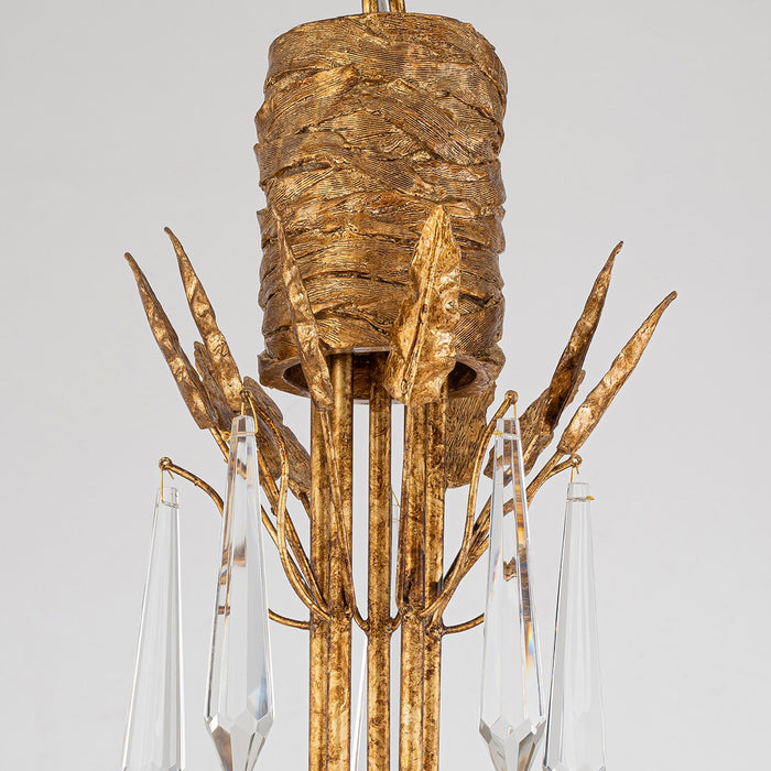 Lucas + McKearn CH7407G-5 Five Light Chandelier, Gold