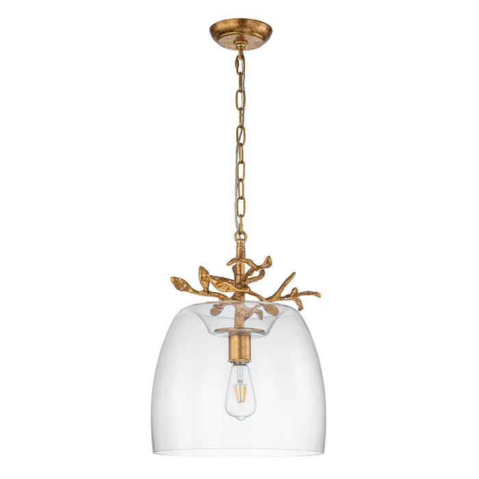 Lucas + McKearn PD1033G-1 One Light Pendant, Gold