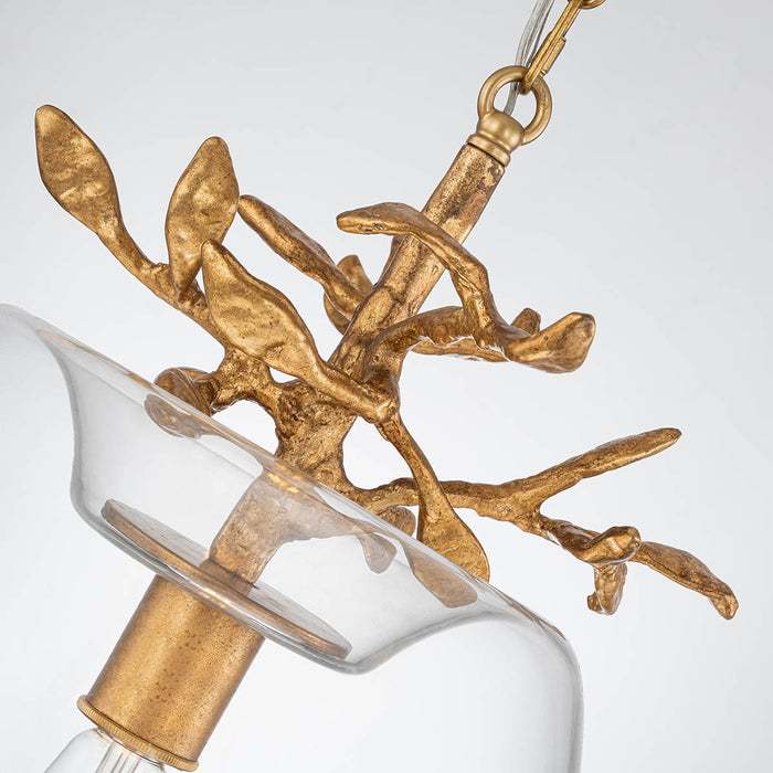Lucas + McKearn PD1033G-1 One Light Pendant, Gold