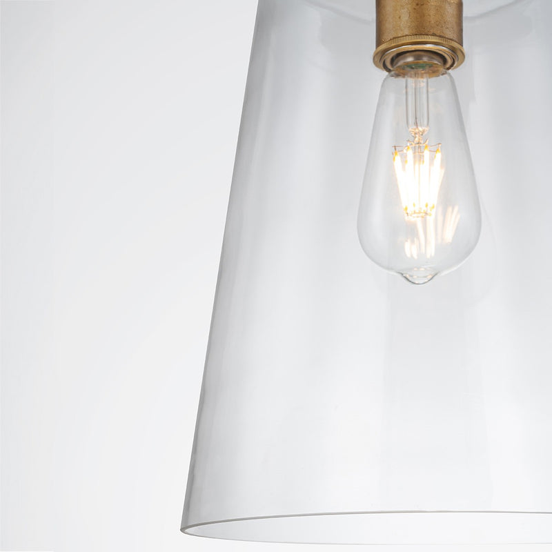 Lucas + McKearn PD1260G-1 One Light Pendant, Gold