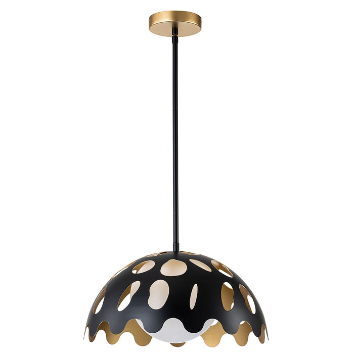 Lucas + McKearn PD7376B-15 One Light Pendant, Black
