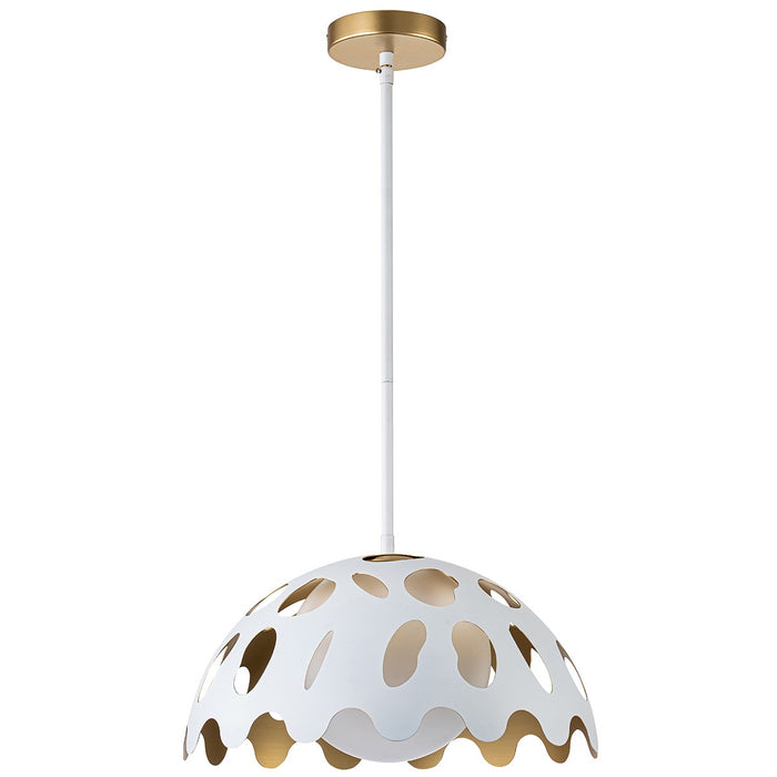 Lucas + McKearn PD7376W-15 One Light Pendant, White
