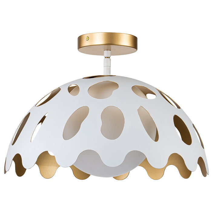 Lucas + McKearn PD7376W-15 One Light Pendant, White