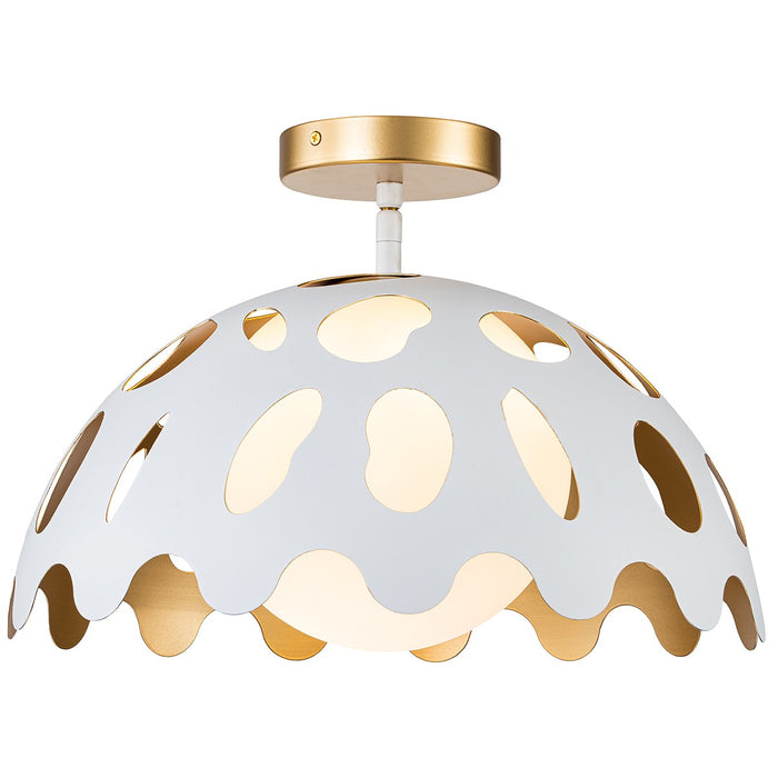 Lucas + McKearn PD7376W-15 One Light Pendant, White