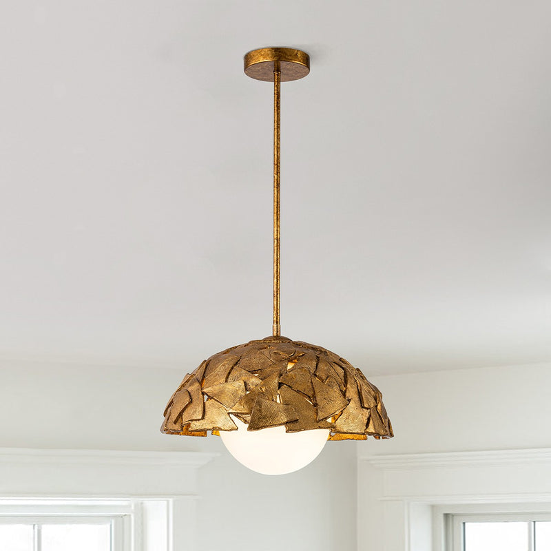 Lucas + McKearn PD7410G-15 One Light Pendant, Gold