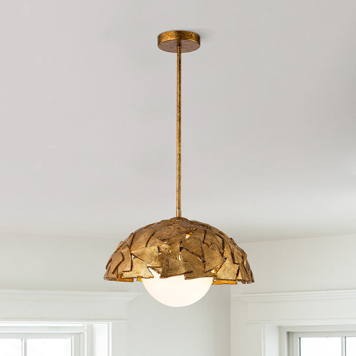 Lucas + McKearn PD7410G-15 One Light Pendant, Gold
