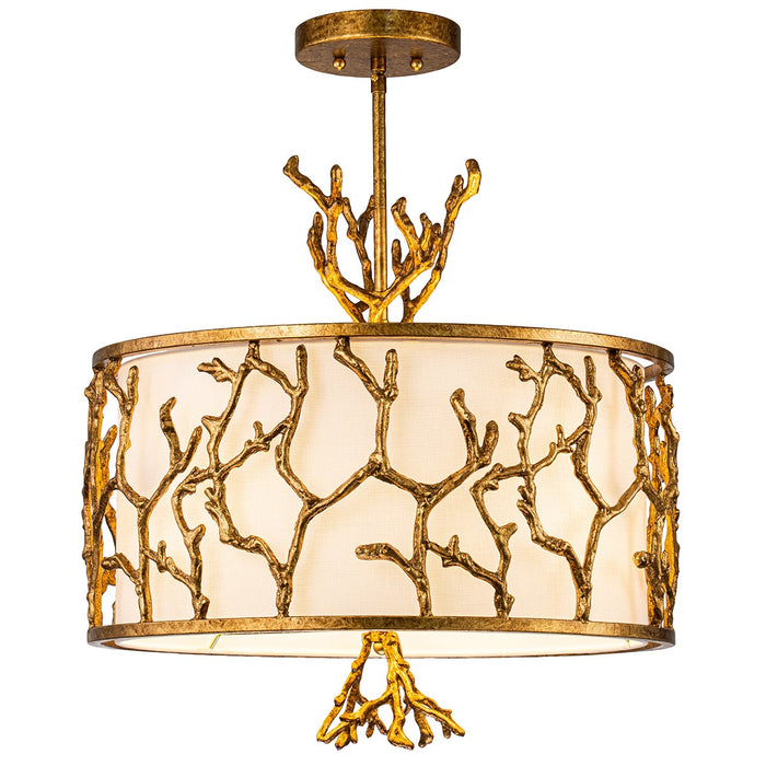 Lucas + McKearn PD74390G-3 Three Light Chandelier, Gold