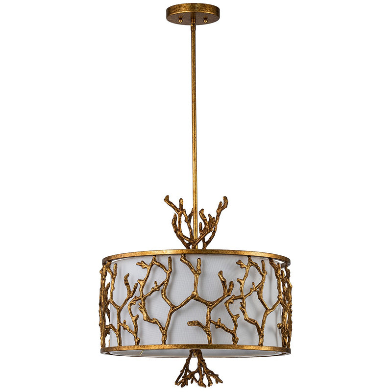 Lucas + McKearn PD74390G-3 Three Light Chandelier, Gold