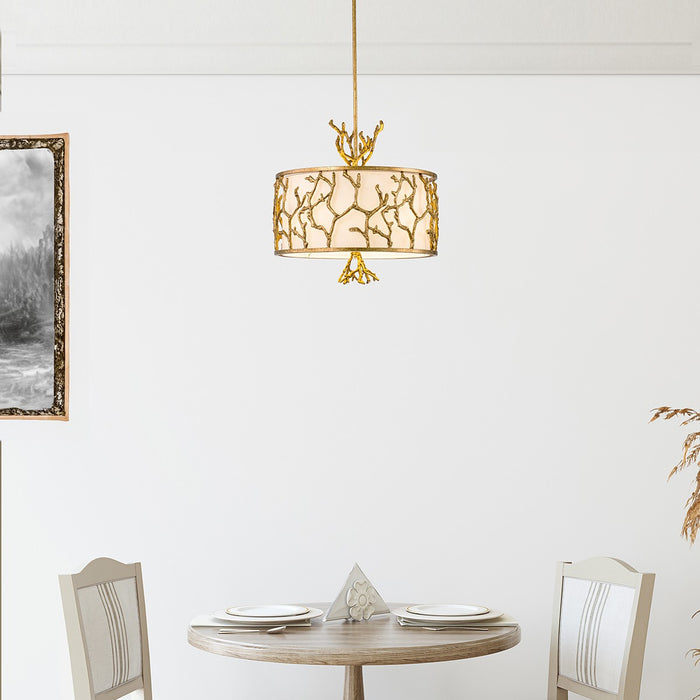 Lucas + McKearn PD74390G-3 Three Light Chandelier, Gold