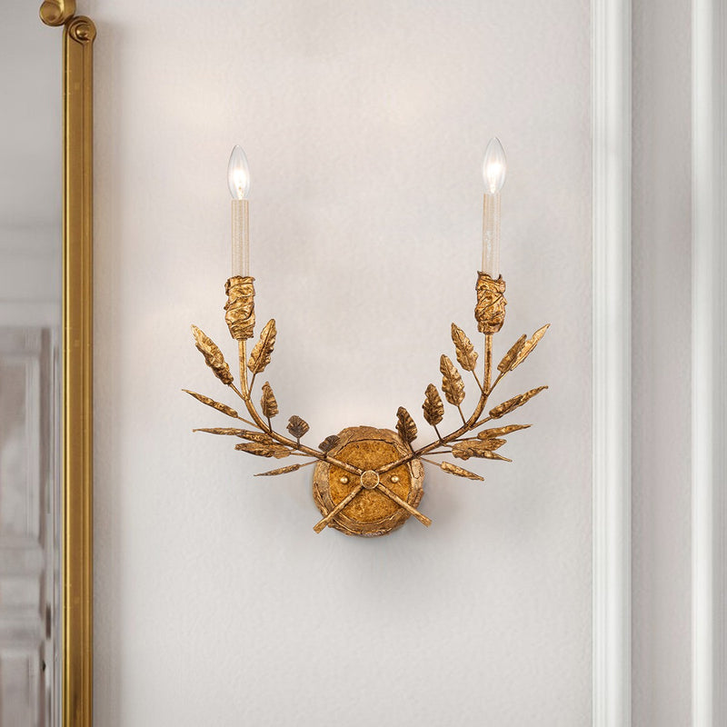 Lucas + McKearn SC7407G-2 Two Light Wall Sconce, Gold