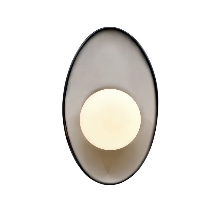 Justice Designs CER-3045-BKMT LED Wall Sconce, Gloss Black w/ Matte White