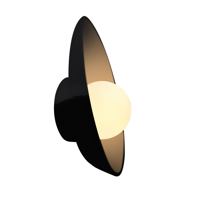 Justice Designs CER-3045-BLK LED Wall Sconce, Gloss Black