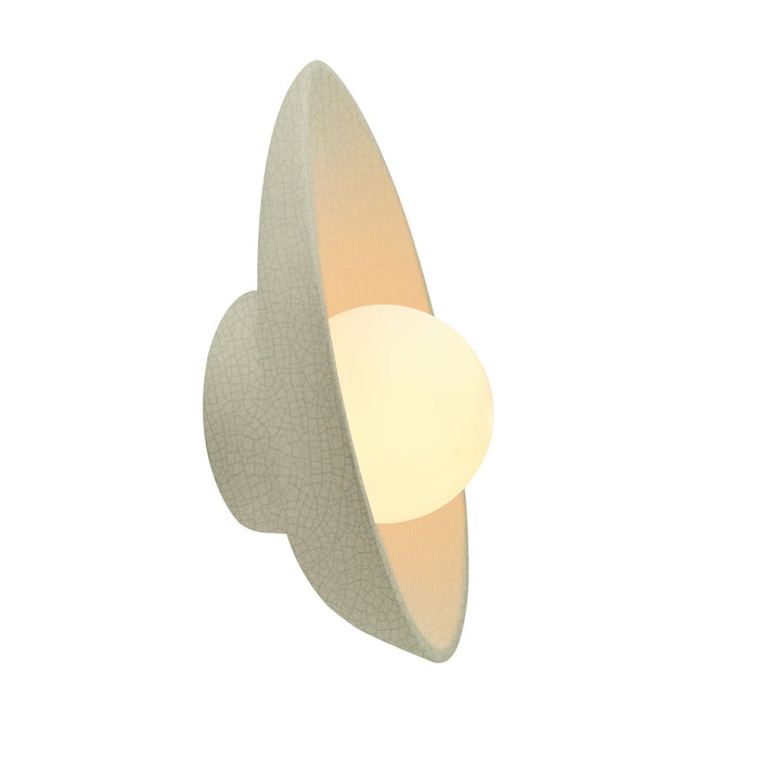 Justice Designs CER-3045-CKC LED Wall Sconce, Celadon Green Crackle