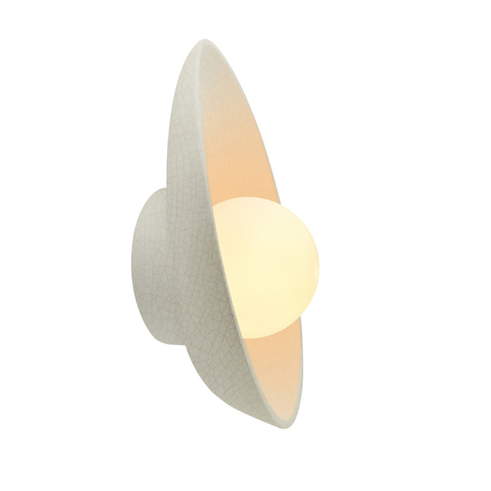 Justice Designs CER-3045-CRK LED Wall Sconce, White Crackle