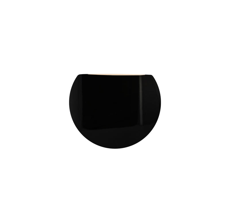 Justice Designs CER-5790-BKMT LED Wall Sconce, Gloss Black w/ Matte White