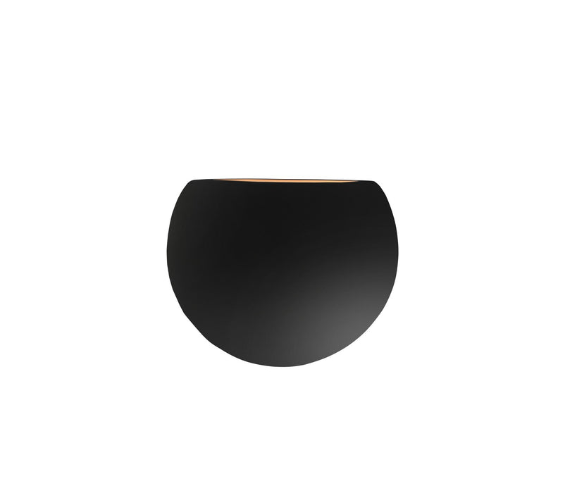 Justice Designs CER-5790-CBGD LED Wall Sconce, Carbon Matte Black w/ Champagne Gold