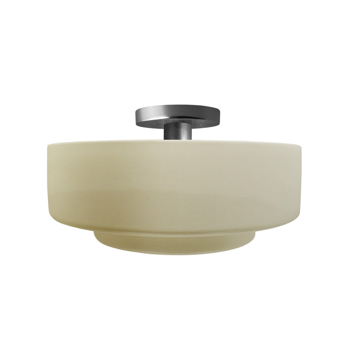 Justice Designs CER-6363-VAN-NCKL One Light Semi-Flush Mount, Vanilla (Gloss)