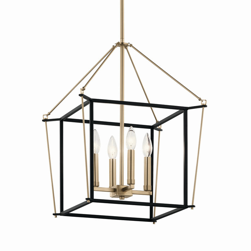 Kichler 52626CPZ Four Light Foyer Pendant, Champagne Bronze