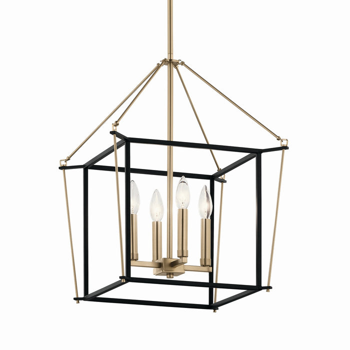 Kichler 52626CPZ Four Light Foyer Pendant, Champagne Bronze