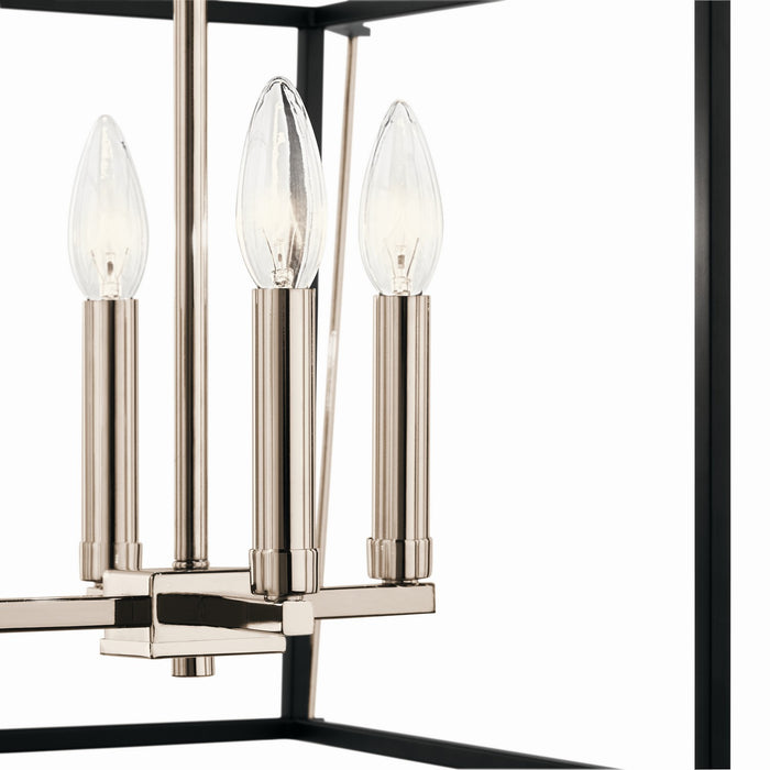 Kichler 52626PN Four Light Foyer Pendant, Polished Nickel