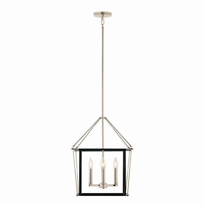 Kichler 52626PN Four Light Foyer Pendant, Polished Nickel