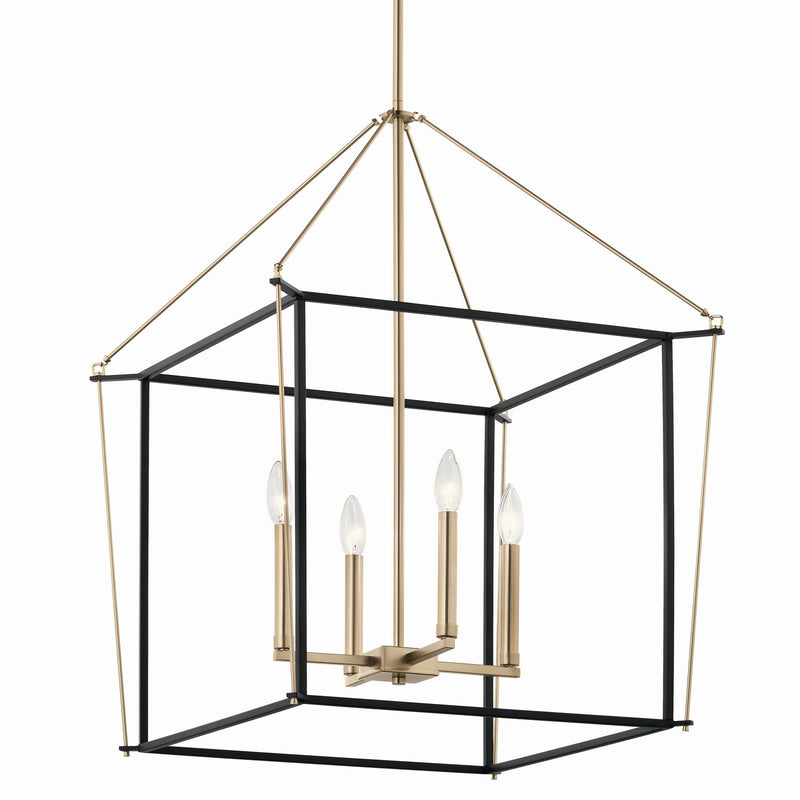 Kichler 52627CPZ Four Light Foyer Pendant, Champagne Bronze