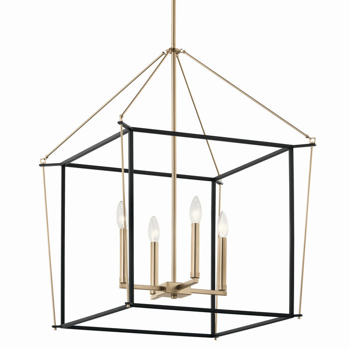 Kichler 52627CPZ Four Light Foyer Pendant, Champagne Bronze