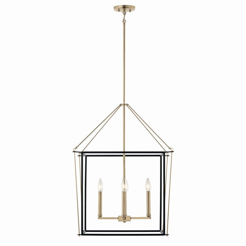Kichler 52627CPZ Four Light Foyer Pendant, Champagne Bronze