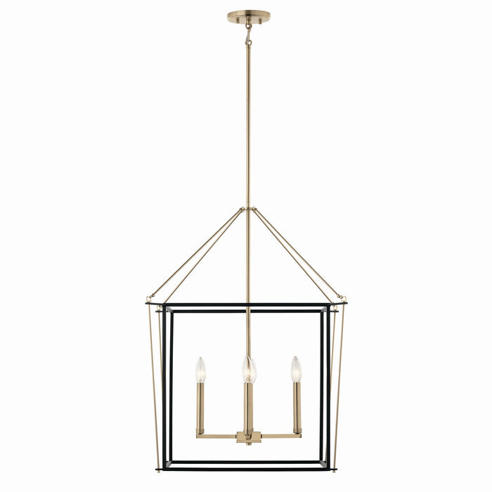 Kichler 52627CPZ Four Light Foyer Pendant, Champagne Bronze