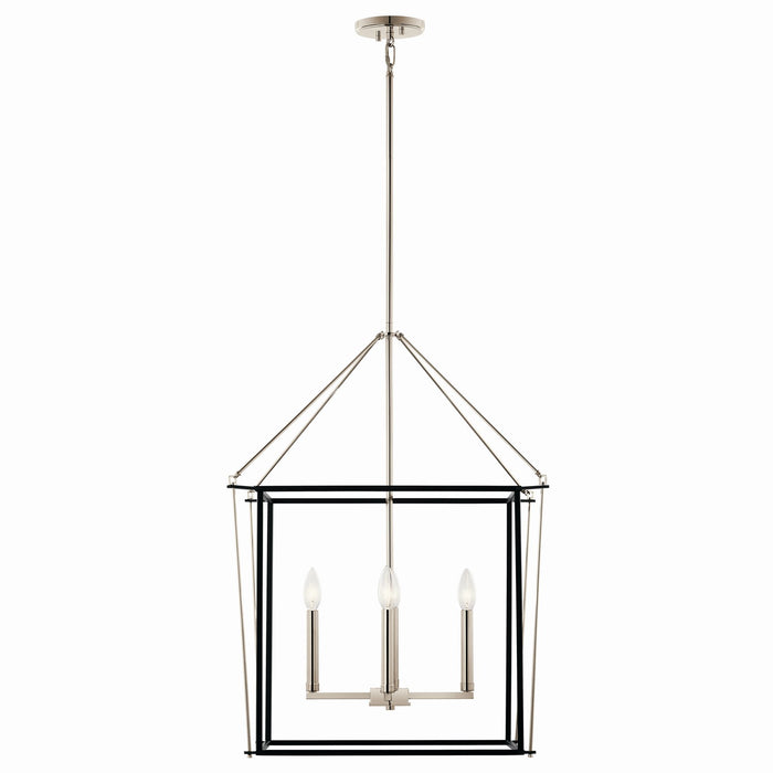 Kichler 52627PN Four Light Foyer Pendant, Polished Nickel