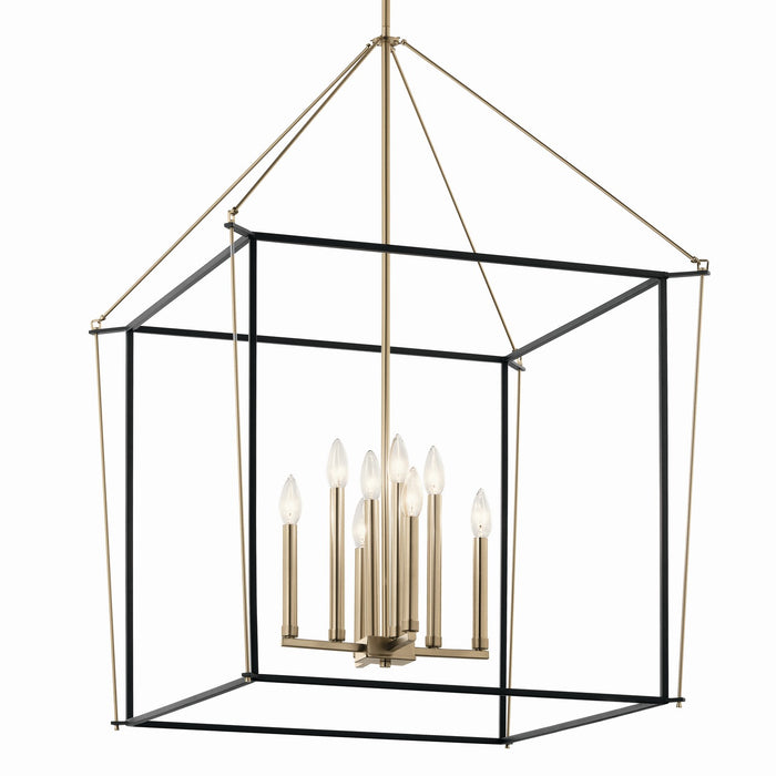 Kichler 52628CPZ Eight Light Foyer Pendant, Champagne Bronze