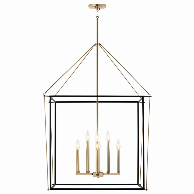 Kichler 52628CPZ Eight Light Foyer Pendant, Champagne Bronze