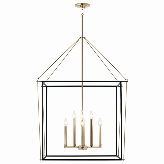 Kichler 52628CPZ Eight Light Foyer Pendant, Champagne Bronze
